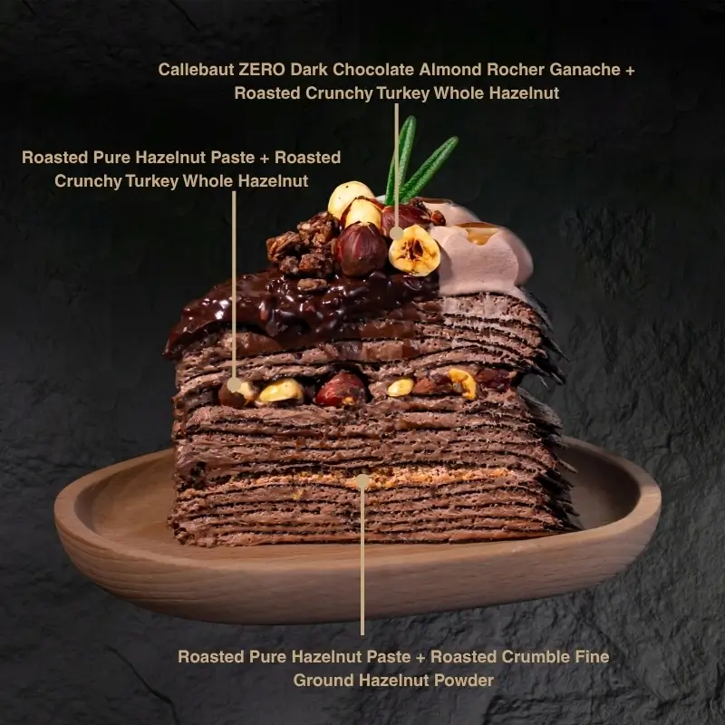 Callebaut® Hazelnut Dark Chocolate Crêpe - Image 6