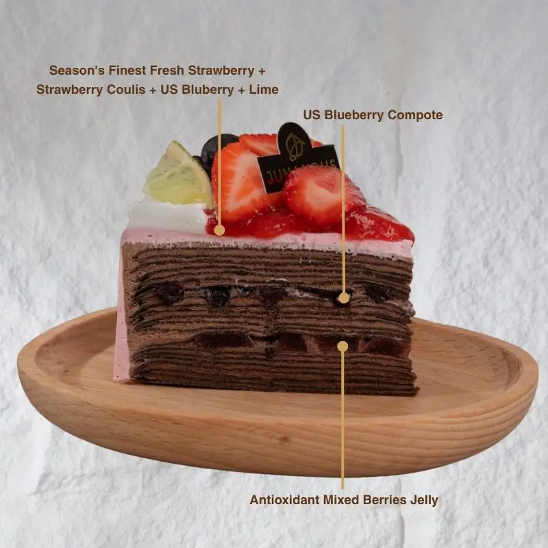 Antioxidant Berries Chocolate Yogurt Crêpe (Slice) - Image 2