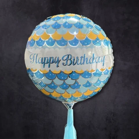 Blue Ruffle Balloon