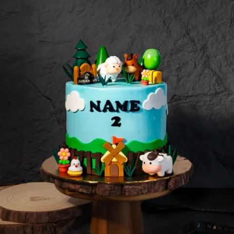 Old Macdonald Farm Theme Cake