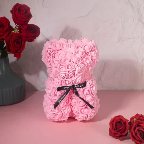 Pink Rose Teddy (Artificial Flower)