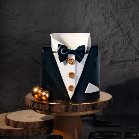 Tuxedo Theme Cake