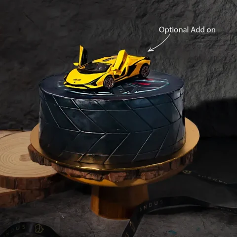 Sport Car Tyre Theme Cake
