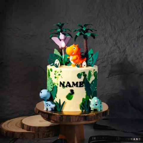 Cute Dino Theme Cake