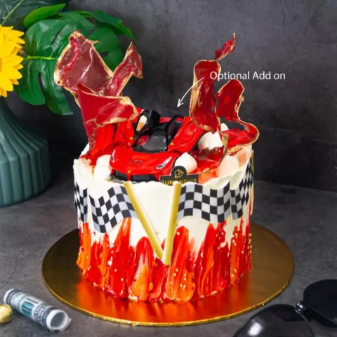 F1 Flame Theme Cake