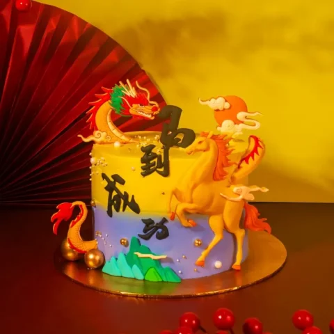 Dragon Horse Prosperity Designer Cake