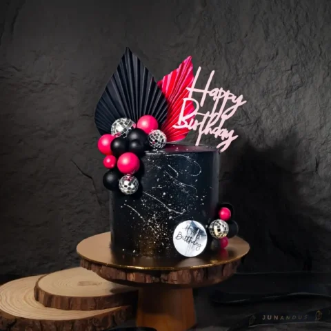 Black Pink Designer Cake